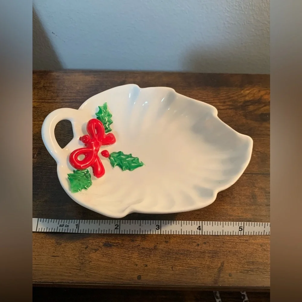 Christmas Goose With Bow And Holly And Tray Set - Picture 8 of 12